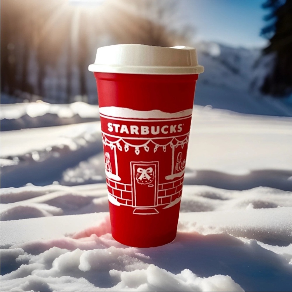 NEW Starbucks Reusable Red Cup 2025 Holiday Christmas Collection 16 oz.